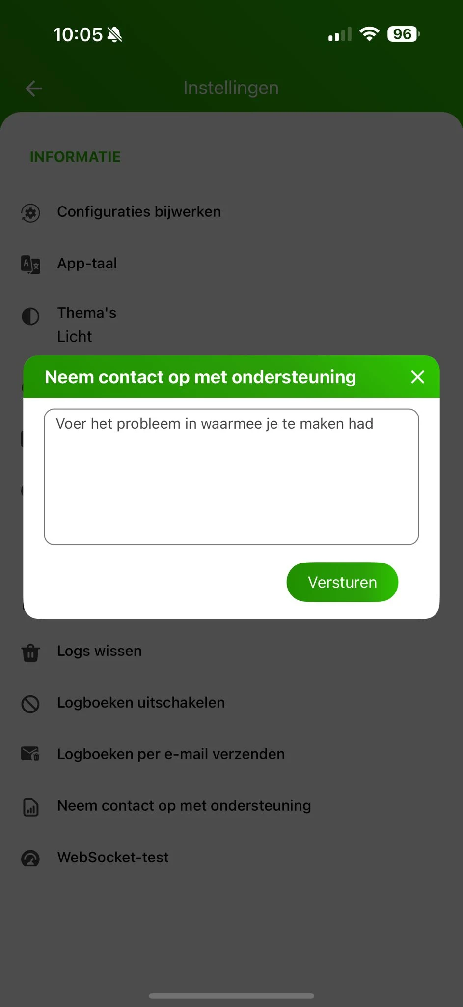 Probleem melden in Werk Telefoon